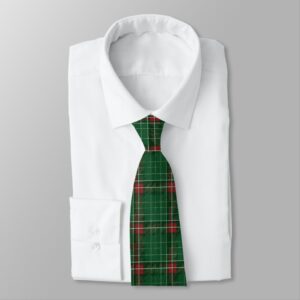Christmas Plaid Green Neck Tie