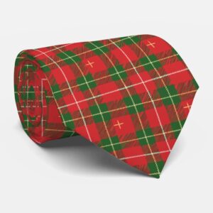 Christmas Plaid in Irish Red Neck Tie