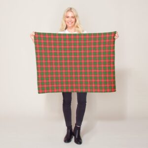 Christmas Plaid red, green, gold Fleece Blanket