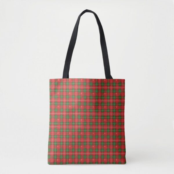 Christmas Red Green Plaid Tote Bag