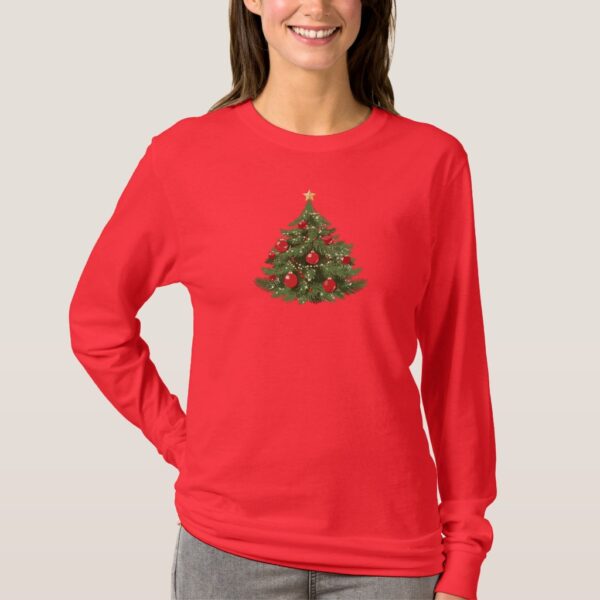 Christmas Tree with Red Bulbs T-Shirt