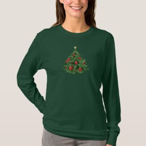 Christmas Tree with Red Bulbs T-Shirt