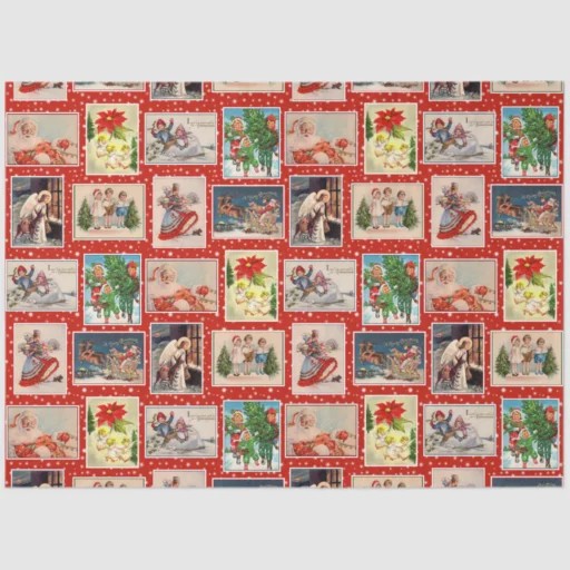 decoupag_vintage_christmas_postcard_tissue_paper-r98ff88d164364732a802f8233a658845_zstyf4_1024 Vintage Christmas Postcards on Red Tissue Paper