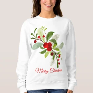 Holly Berries Merry Christmas Sweatshirt