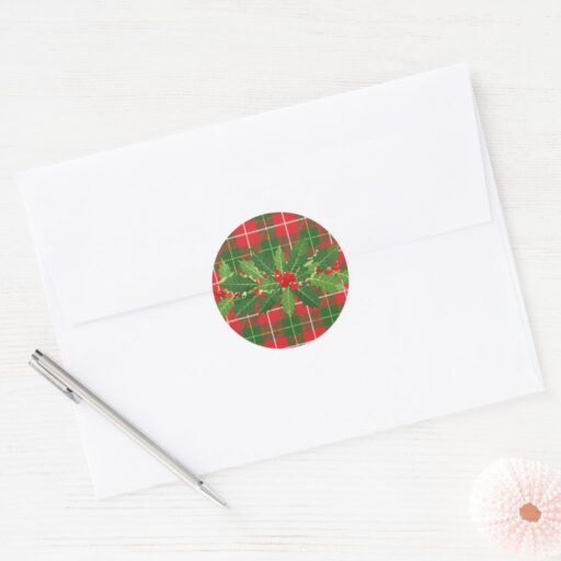 holly_on_christmas_plaid_3_classic_round_sticker-r8c8471fbab644ae0a8498f855a1c9b05_zg2qoy_1024.jpg Holly on Christmas Plaid 3 Classic Round Stickers. Sheet of 20.