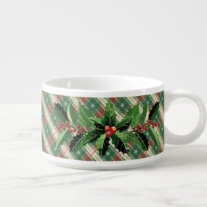 Plaid and Holly Bowl