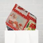 Vintage Christmas Postcards Tissue Paper