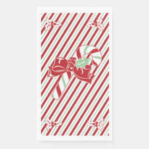 Candy Cane Stripes Christmas Paper Guest Towels