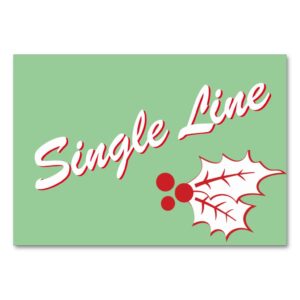 Bright Christmas Holly Custom Buffet Card