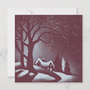 Calm and Bright | Flat Holiday Card