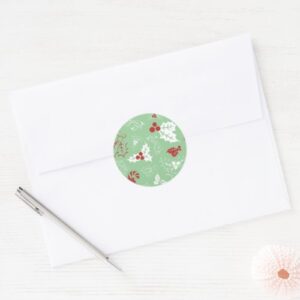 Candy Cane Holly | Green and Red Christmas Sticker