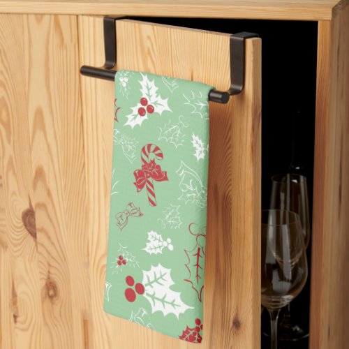 Candy Cane Holly | Holiday Kitchen Towel