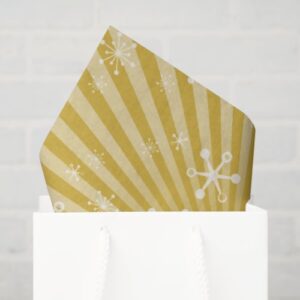 Gold Modern Snowflakes Tissue Paper
