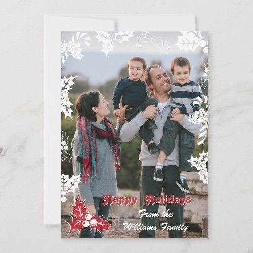 Holiday Holly | Flat Holiday Photo Card