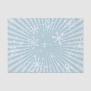 Light Blue Modern Snowflakes Tissue Paper