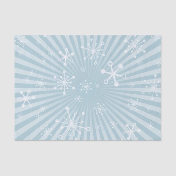 Light Blue Modern Snowflakes Tissue Paper