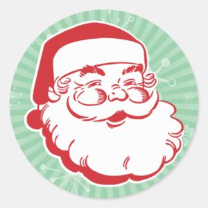Mid-Century Modern Santa Claus Sticker