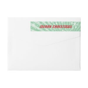 Mid-Century Modern Wraparound Return Address Label