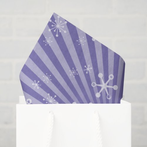 Periwinkle Modern Snowflakes Tissue Paper