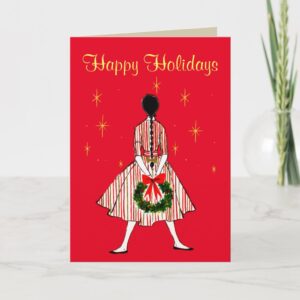 Vintage 50s Christmas Girl Card
