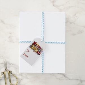 1876 Merry Christmas Colorful Gift Tags