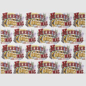 1876 Merry Christmas Colorful Tissue Paper