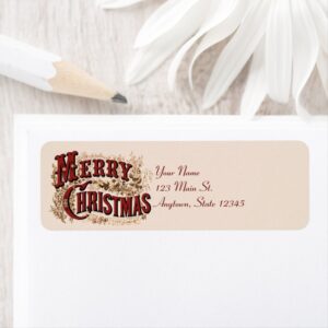 1876 Merry Christmas Label