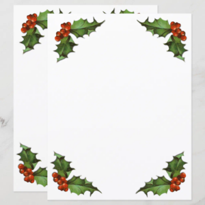 Holly and Berries Stationery