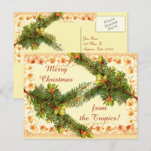 A Merry Christmas Vintage Postcard