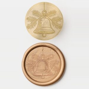 Christmas Bell and Holly Wax Seal Stamp