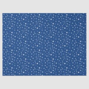 Christmas Snowy Blue Tissue Paper
