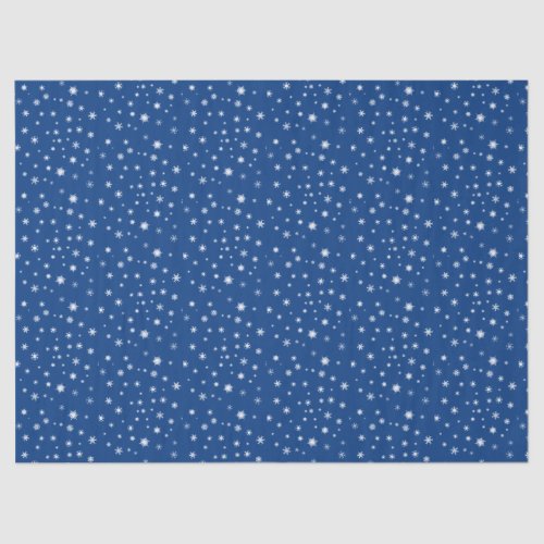 Christmas Snowy Blue Tissue Paper