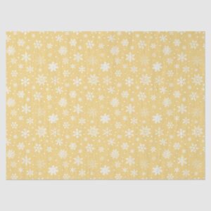 Christmas Snowy Gold Tissue Paper