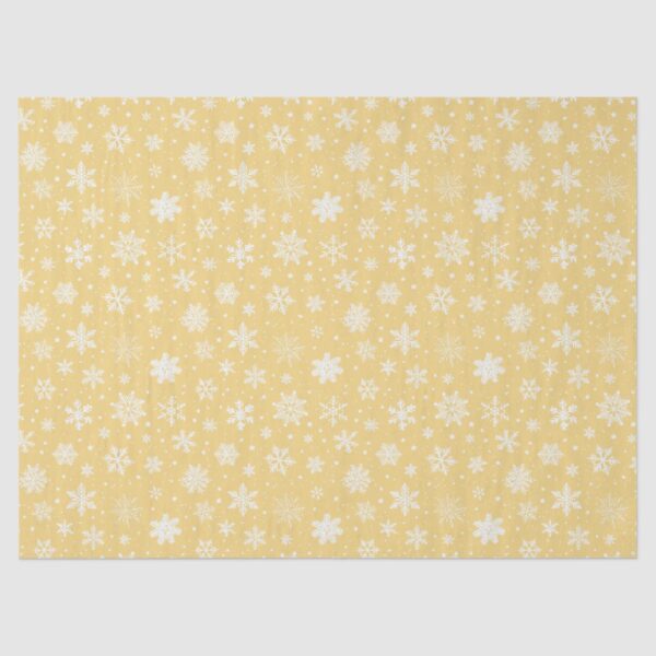 Christmas Snowy Gold Tissue Paper