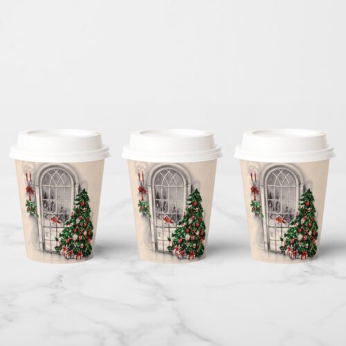 Christmas Window Lights Paper Cups