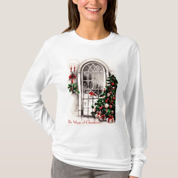 christmas_window_mens_shirt-r8791df48ae95451ab2fb2ffec7313a9a_jg51r_1024.jpg Christmas Window Shirt - Women's