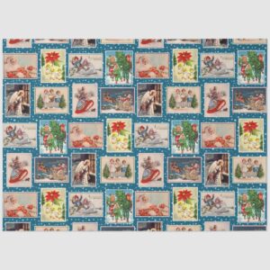 Decoupag Vintage Christmas Postcard Tissue Paper