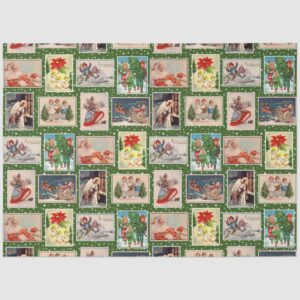 Decoupage Vintage Christmas Postcard Tissue Paper