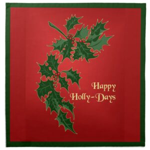 Happy Holly-Days Cloth Napkin