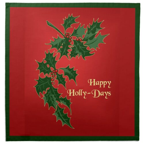 Happy Holly-Days Cloth Napkin