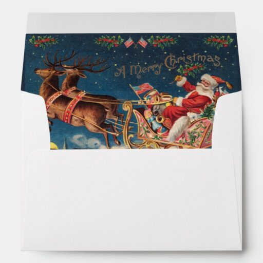 Patriotic Santa Envelope