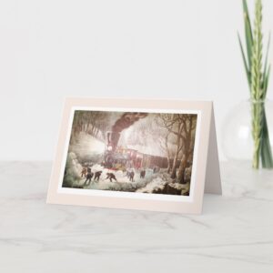 Snow Bound Train Thinking of You Card