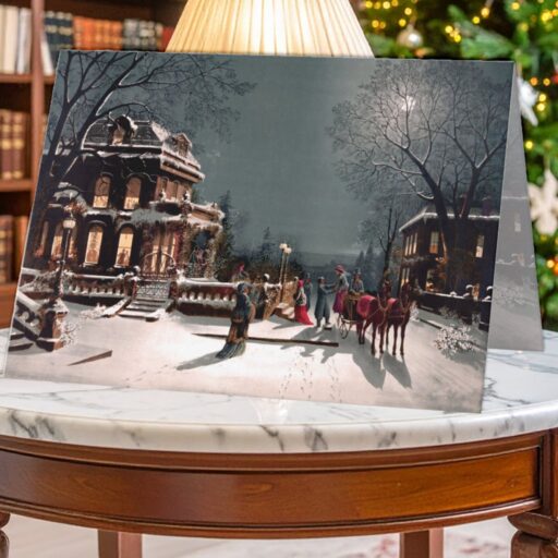 Victorian Christmas Party Greeting Card