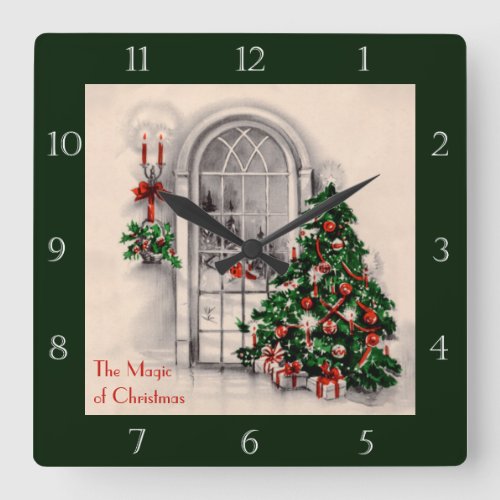 Victorian Christmas Window Clock