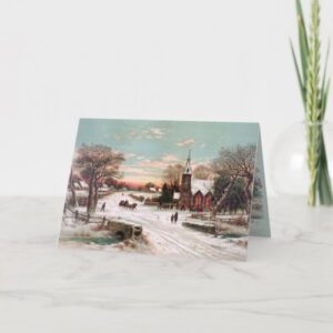 Vintage Christmas Eve Greeting Card