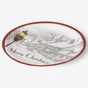 vintage_christmas_town_paper_plates-r153d2b82522748cc8156825cd5ddcaa0_zkbh1_500.jpg Vintage Christmas Town Paper Plates