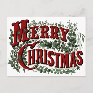 Vintage Merry Christmas Postcard