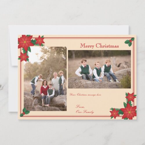 The Night Before Christmas Santa and Reindeer Holiday Photo Card