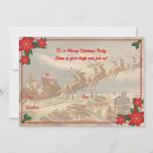 the_night_before_christmas_santa_and_reindeer_invitation-Back_1024 The Night Before Christmas Santa and Reindeer Party Invitation