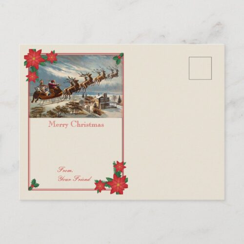 the_night_before_christmas_santa_and_reindeer_postcard_back_1024 The Night Before Christmas Santa and Reindeer Postcard